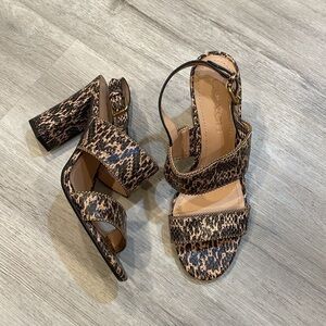 Coach Rylie Beadchain Animal Print Sandal Size 8